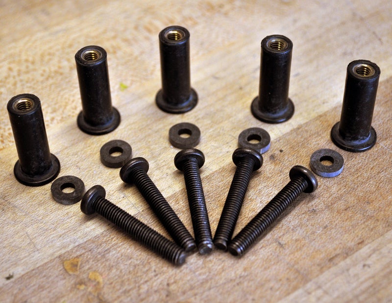 Wellnuts American Made Premium Upgraded Well Nut & Screw Kit compatible with Harley Road Glide Windshield, SAE, Not Metric, 1/4" longer than OEM - Image 1